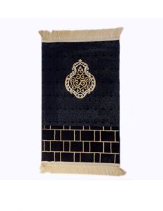 Luxury Ka'aba Brickwork and Kiswa Prayer Mat