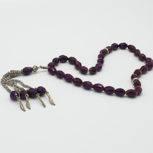 Deep Amethyst Cut Glass Prayer Beads
